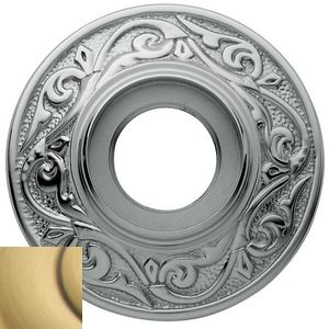 2" Passage Rose Satin Brass With Brown Finish