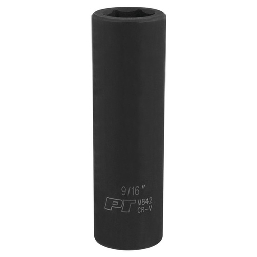 Performance Tool M842 1/2" Drive 6 Point Deep Impact Sockets 9/16"