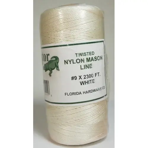 Twisted Nylon Mason Twine-White 9# x 2300ft