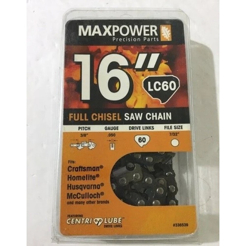Maxpower 336539N Chainsaw Chain 16" Multibrand - 3/8" x 60 links - 0.050gauge