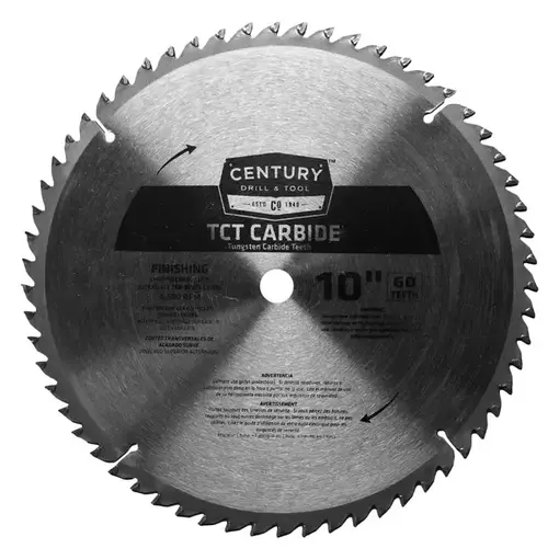 Century Drill and Tool TCT Carbide Finishing Circular Saw Blade - 10" x 60 T