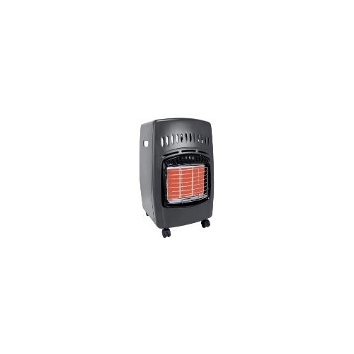 Cabinet Heater, 13-3/4 in W, 23 in H, 6000, 12,000, 18,000 Btu Heating, Liquid Propane, Steel Gray