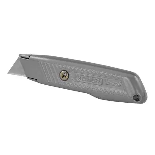 Stanley 10-299 Utility Knife, 2-7/16 in L Blade, 3 in W Blade, HCS Blade, Contour-Grip Handle, Gray Handle