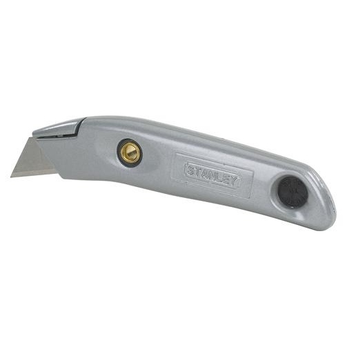 Stanley 10-399 Blade Knife, 2-7/16 in L Blade, 1-1/2 in W Blade, Carbon Steel Blade, Contour-Grip Handle, Gray Handle