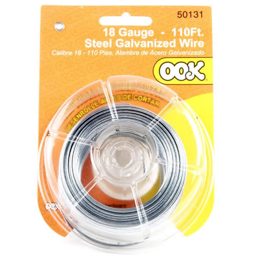 Ook 534644 Hobby Wire 110 ft. L Galvanized Stainless Steel 18 Ga. Galvanized