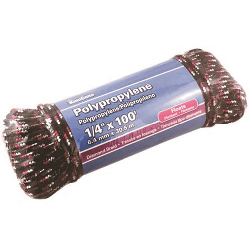 1/4 in. x 100 ft. Diamond Braid Polypropylene Rope 95 lbs. Safe Work Load - Hanked Other