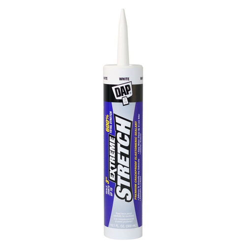 DAP 7079818715 Elastomeric Sealant, White, 1 day Curing, 40 to 100 deg F, 10.1 oz Cartridge