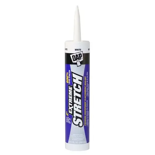 Elastomeric Sealant, White, 1 day Curing, 40 to 100 deg F, 10.1 oz Cartridge