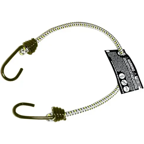 Keeper 06019 Bungee Cord, 18 in L, Rubber, Hook End Red