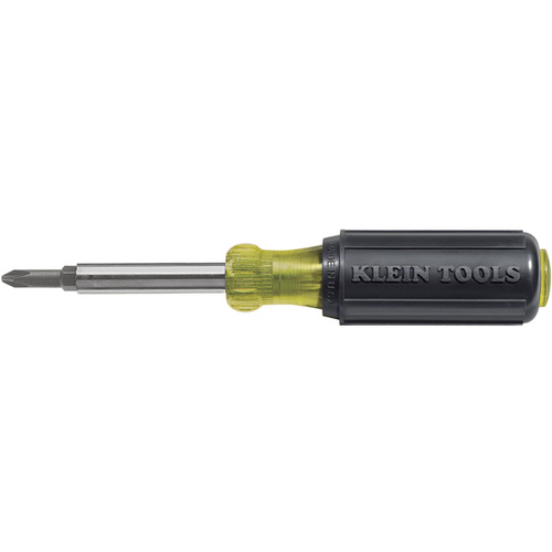 Klein Tools 32476 Klein 5-in-1 Screwdriver/Nut Driver, Yellow and Black