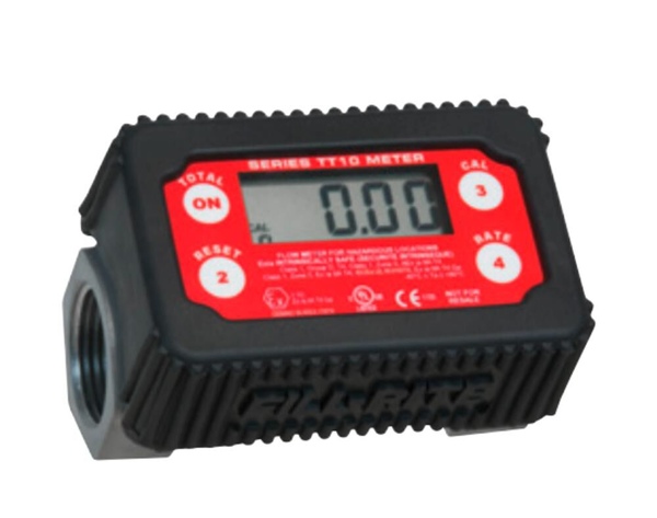 Fill-Rite TT10AN In-Line Digital Turbine Meter, 1 in Connection, NPT, 2 to 35 gpm, 50 psi Pressure, Digital Display