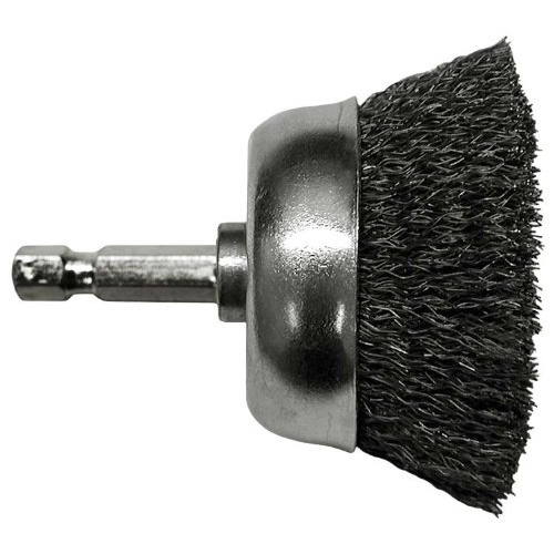 Wire Wheel Brush 2-3/4" Crimped Steel 4500 rp - 2 per pack x2 packs