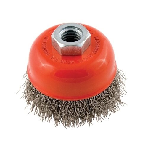 Cup Brush 2.75" D X 5/8" Crimped Steel 14000 rpm