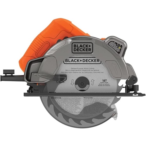 Circular Saw, 13 A, 7-1/4 in Dia Blade, 0.62 in Arbor, 2-1/2 in D Cutting, 0 to 45 deg Bevel