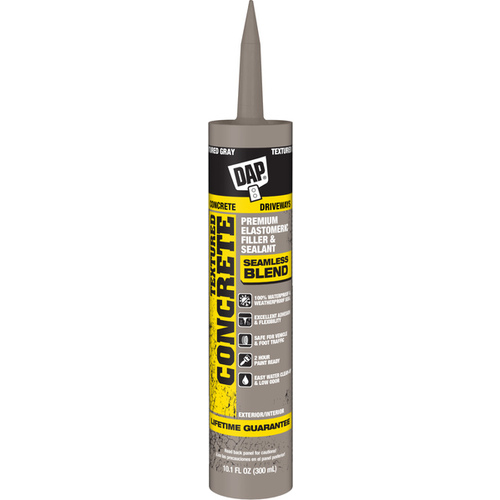 Premium Elastomeric Filler and Sealant, Gray, 2 to 4 days Curing, 40 to 100 deg F, 10.1 fl-oz Cartridge