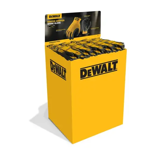 DeWalt Textured Rubber Gripper Gloves Dump Bin - 96 pairs