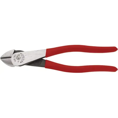 Diagonal Cutting Plier, 8-1/16 in OAL, 1-3/16 in Cutting Capacity, Red Handle, Pistol-Grip Handle