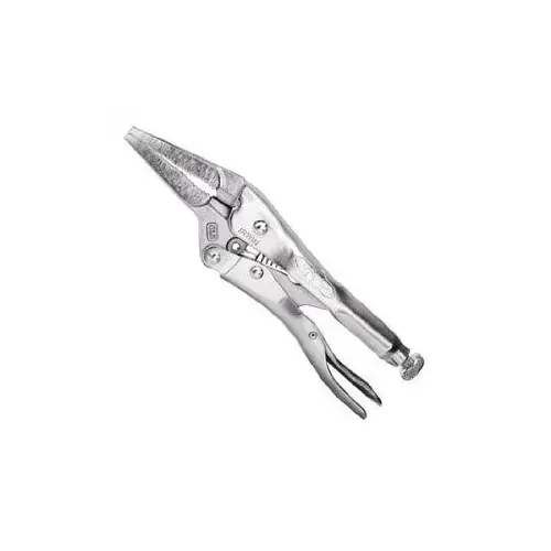 Original Series Locking Plier with Wire Cutter, 4 in OAL, 1-1/2 in Jaw Opening, Plain-Grip Handle Silver