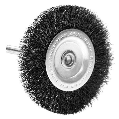 Wire Wheel Brush 2-1/2" Crimped Steel 4500 rp - 2 per pack x2 packs