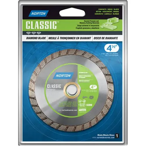 Turbo Rim Blade Clipper 4-1/2" D X 5/8 and 7/8" Diamond