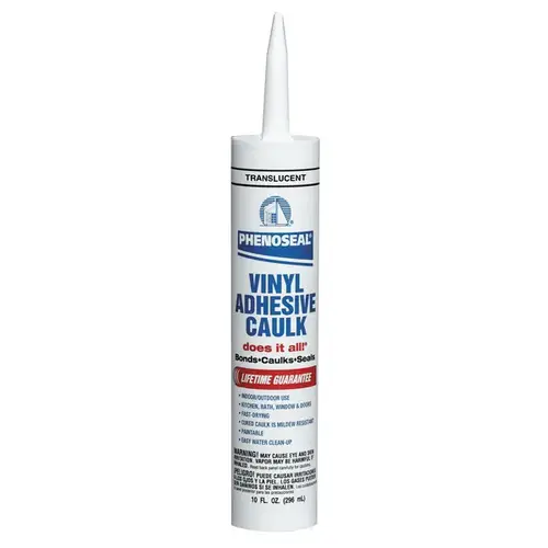 Phenoseal Vinyl Adhesive Caulk 10oz Transparent