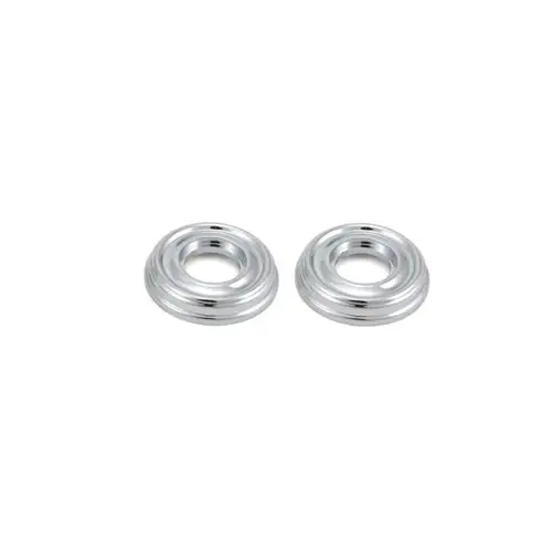 2" Passage Rose Bright Chrome Finish Pair