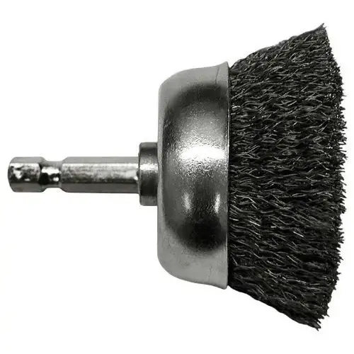 Wire Wheel Brush 1-3/4" Crimped Steel 4500 rp - 2 per pack x2 packs