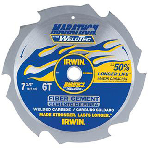 Circular Saw Blade, 7-1/4 in Dia, 5/8 in Arbor, 6-Teeth, Carbide Cutting Edge