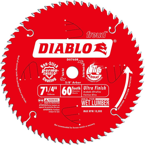 7-1/4 in. x 60 Tooth Ultra Finish Saw Blade