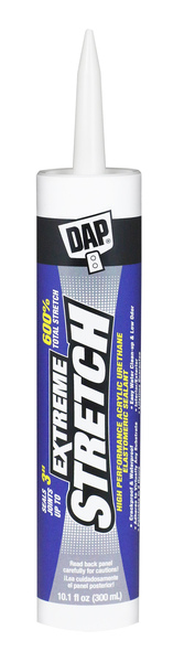 DAP 7079818716 EXTREME STRETCH Acrylic Urethane Premium Elastomeric Sealant, Clear, 40 to 100 deg F, 10.1 fl-oz