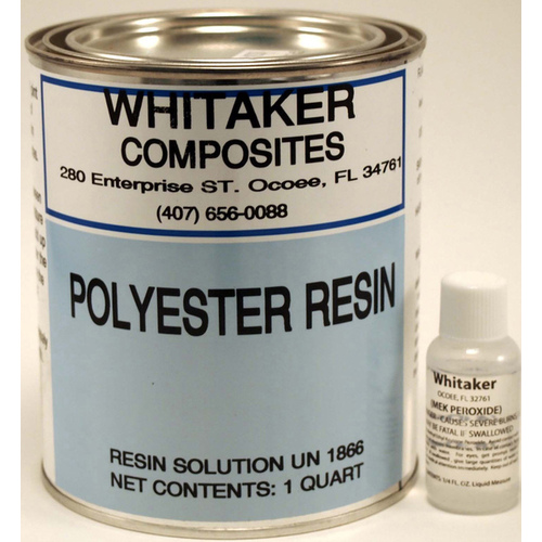 Whitaker Oil Co 46191870 Fiberglass Resin Polyester Quart GP500