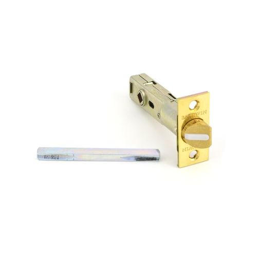 2-3/4" Estate Knob Passage Latch with Full Lip Strike Unlacquered Brass Finish