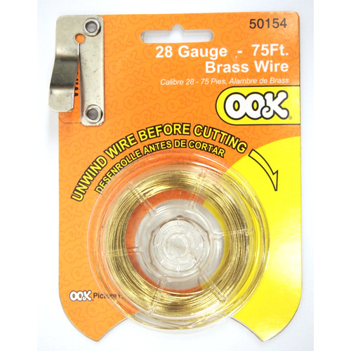 Ook 534670 Hobby Wire 75 ft. L Brass 28 Ga.