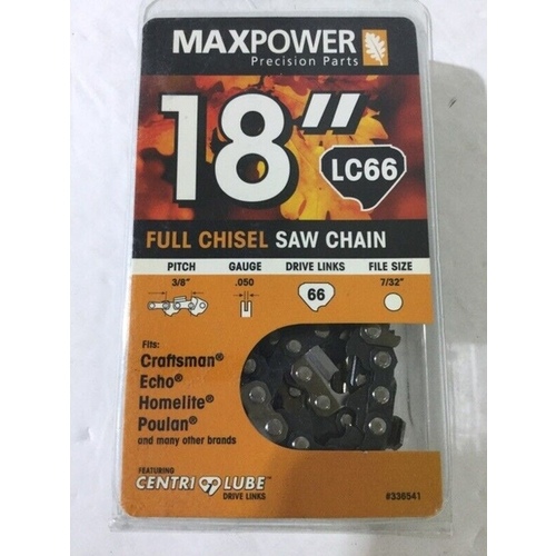 Maxpower 336541 Chainsaw Chain 18" Multibrand - 3/8" x 66 Link - 0.050gauge