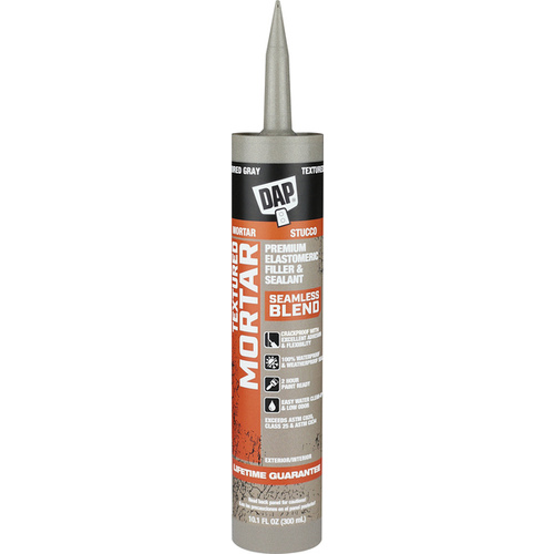 Sealant Premium Textured Mortar Gray Advanced Latex Concrete and Mortar 10.1 oz Gray