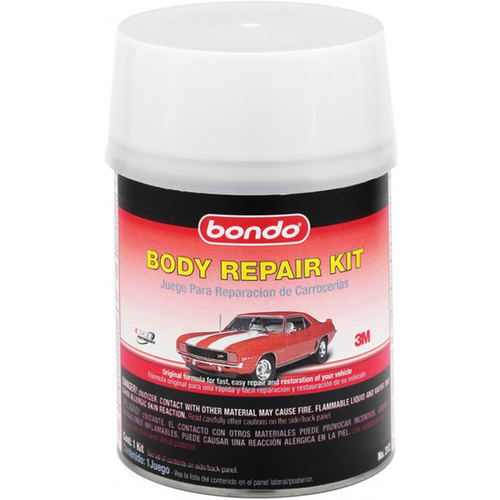 Bondo 312 Body Repair Kit Can, Liquid, Pungent Styrene, Slight Ester Red