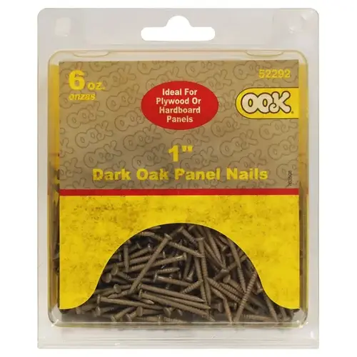 Nail 1" Panel Steel Flat Head Brown - pack of 6