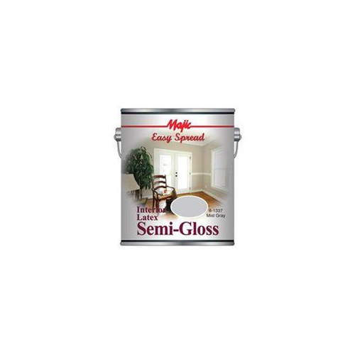 Interior Wall Paint, Semi-Gloss, Mist Gray, 1 gal Can