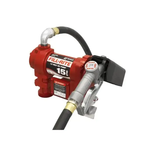 FR1210HA model is a 12V DC, 15 GPM, heavy-duty fuel transfer pump
