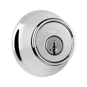 Double Cylinder Deadbolt with New Chassis SmartKey with RCAL Latch and RCS Strike Bright Chrome Finish