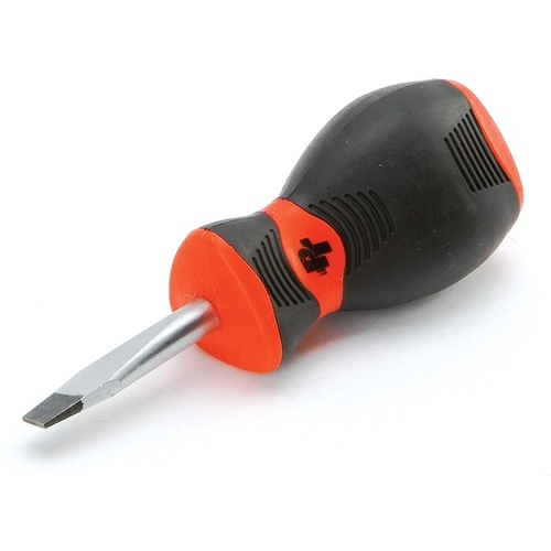 Stubby Screwdriver 1/4" S X 1-1/2" L Slotted Black