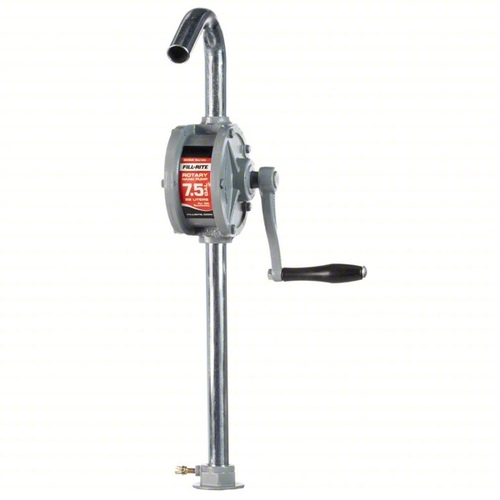 Hand Pump, 13 to 39 in L Suction Tube, 2 in Outlet, 7.5 gal/100 Revolution, Aluminum