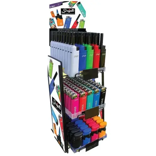 Scripto Butane Lighter Rack - 1 Each Pocket Lighter Case