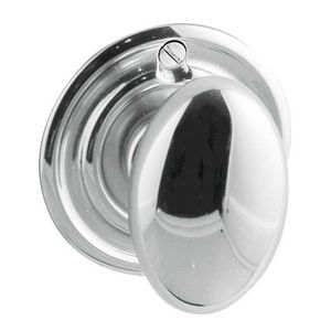 BALD COLONIAL TURN PIECE W/BACKPLATE, Polished Chrome