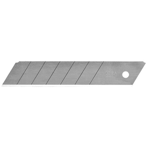 Olfa 5009 Knife Blade, 18 mm, Carbon Steel, 8-Point Silver - pack of 10