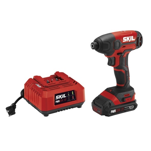 SKIL ID572702 Impact Driver 20V PWR CORE 1/4" Cordless Brushed Kit (Battery & Charger)