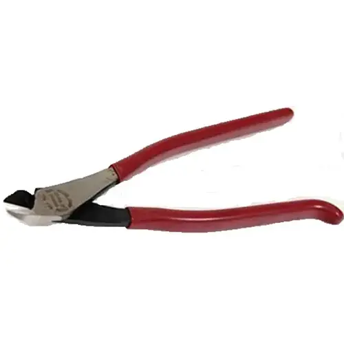 Diagonal Cutting Plier, 8 in OAL, 1 in Jaw Opening, Red Handle, Pistol-Grip Handle, 1.188 in W Jaw