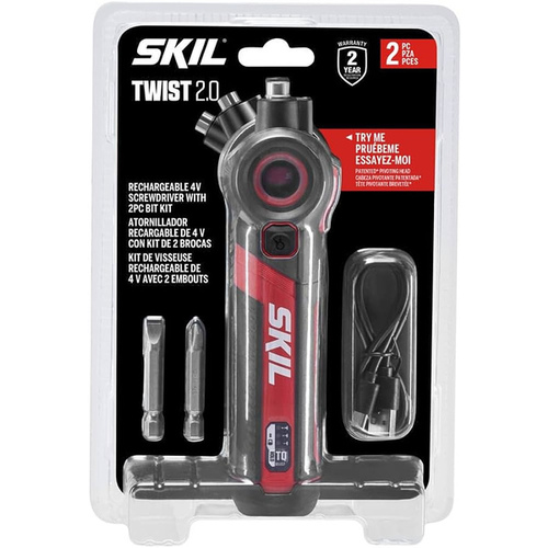 SKIL Rechargeable Screwdriver - 4V with 2 piece Bit Kit