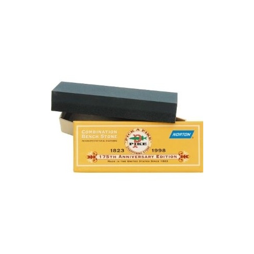 Benchstone, 6 in L, 2 in W, 1 in Thick, Coarse/Fine, Silicone Carbide Abrasive