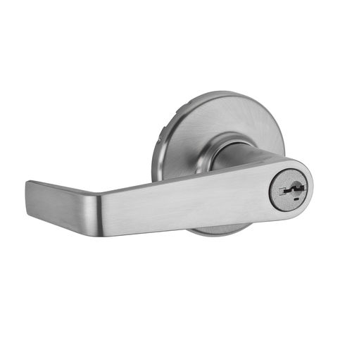 Kingston Light Commercial Storeroom Lock SmartKey with RCAL Latch and RCS Strike Satin Chrome Finish